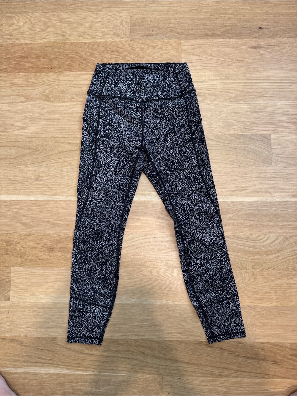 lululemon high waisted Black & White Speckled Leggings